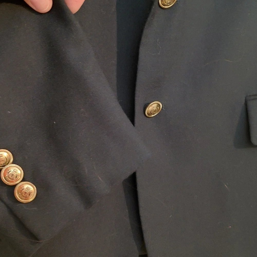 Vintage Navy Blazer with Gold Buttons